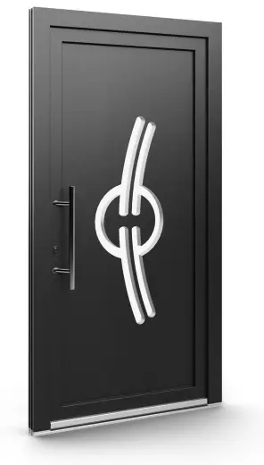 Porte d’entrée EL-009, série Contemporaine, anthracite