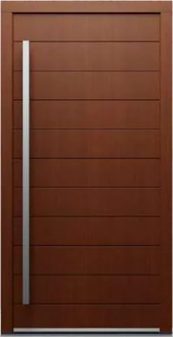 Porte d’entrée PN5, série Modern, chêne, lasure teck