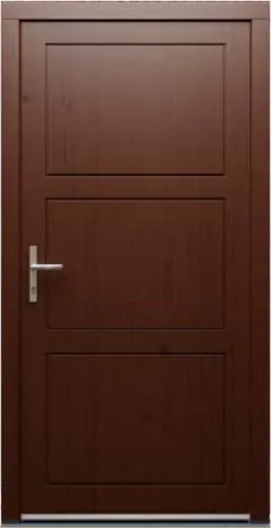 Porte d’entrée PS4, série Élégance, pin, lasure teck