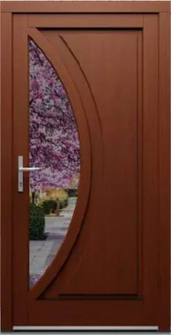 Porte d’entrée RK10, série Classique, pin, lasure cerise