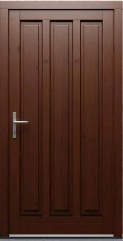 Porte d’entrée RK5, série Classique, pin, lasure noyer foncé