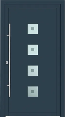 Porte d’entrée SN-440, série Moderne, bleu acier