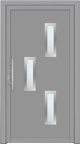 Porte d’entrée SN-532, série Moderne, gris argent