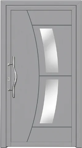 Porte d’entrée SN-626, série Moderne, gris argent