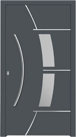 Porte d’entrée SP-426F, série Prestige, gris micacé foncé (db 703)