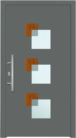 Porte d’entrée SP-430F/1, série Prestige, gris basalte (ral 7012)