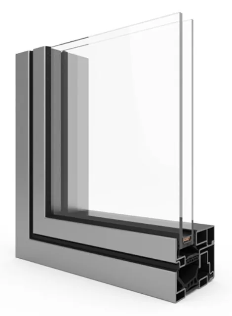 Coupe d’angle du profilé Forster Unico