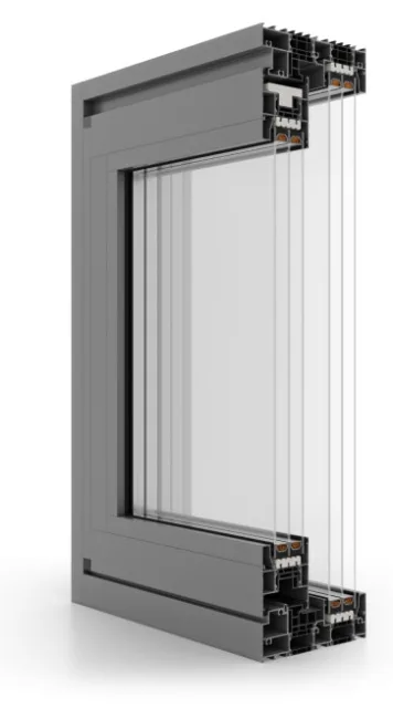 Coupe du coulissant aluminium MasterPatio (Reynaers)