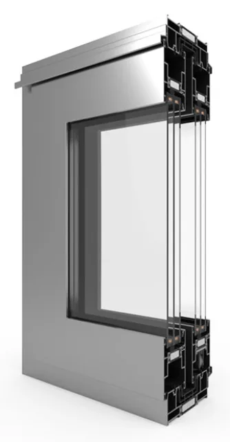 Coupe du coulissant aluminium MB-59 HS (Aluprof)