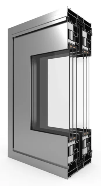 Coupe du coulissant aluminium MB-77 HS (Aluprof)